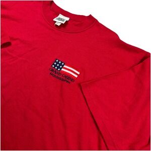 Vintage Grand Casino Tunica Shirt Mens XL Red Mississippi Embroidered T-Shirt